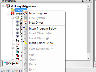 Inserting Program File